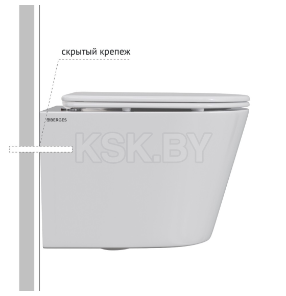 Комплект Berges: инсталляция Visam Slim 525 кнопка O5 Soft Touch черная, унитаз VITA Rimless 49 см, сиденье дюропласт VITA Slim SO (EX-043378) 