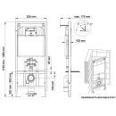 Комплект Berges: инсталляция Visam Slim 525 кнопка O5 Soft Touch черная, унитаз VITA Rimless 49 см, сиденье дюропласт VITA Slim SO (EX-043378) 