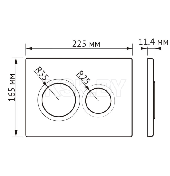 Комплект Berges: инсталляция Visam Slim 525 кнопка O5 Soft Touch черная, унитаз VITA Rimless 49 см, сиденье дюропласт VITA Slim SO (EX-043378) 