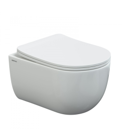 Комплект Berges: инсталляция Visam Slim 525 кнопка F1 белая, унитаз VENTAS, сиденье дюропласт