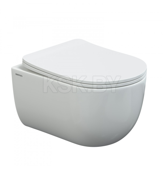 Комплект Berges: инсталляция Visam Slim 525 кнопка F1 белая, унитаз VENTAS, сиденье дюропласт (EX-043310) 