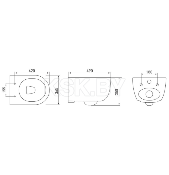 Комплект Berges: инсталляция Visam Slim 525 кнопка F1 белая, унитаз VENTAS, сиденье дюропласт (EX-043310) 