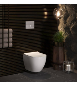 Комплект Berges: инсталляция NOVUM 525, кнопка L3, унитаз OKUS, сиденье дюропласт Toma Slim SO