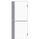 Дверное полотно Geometrica DM2 ДГ White/grey,кромка ABS черная 2000х600х38мм,уценка