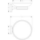 Мыльница со стеклянным матовым блюдцем Fashun A2602-17 (A2602-17) 