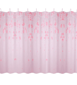 Шторка для ванны Fashun розовая с цветочным орнаментом полиэтилен 180х180 см A8818