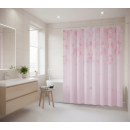 Шторка для ванны Fashun розовая с цветочным орнаментом полиэтилен 180х180 см A8818 (A8818) 