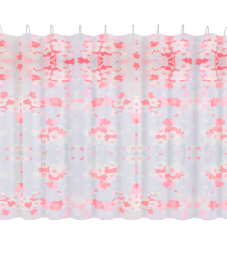 Шторка для ванны Fashun розовые цветы полиэтилен 180х180 см A8819