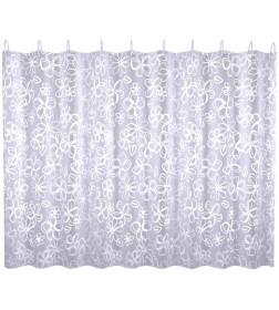 Шторка для ванны Fashun серо-белый цветочный орнамент полиэтилен 180х180 см A8812 