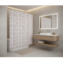 Шторка для ванны Fashun коричнево-бежевая плитка полиэтилен 180х180 см A8816 (A8816) 