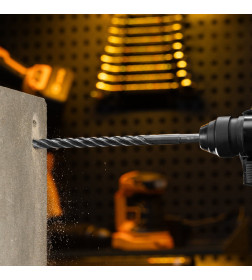 Бур по бетону цельная крестовая пластина 12x265 мм SDS PLUS Denzel