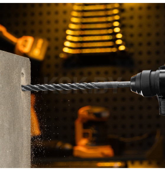 Бур по бетону цельная крестовая пластина 12x265 мм SDS PLUS Denzel (705317) 