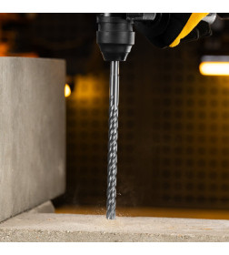 Бур по бетону цельная крестовая пластина 12x265 мм SDS PLUS Denzel