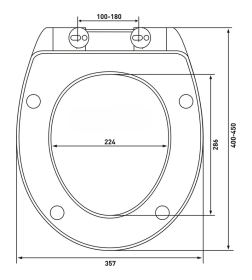 Сиденье BERGES дюропласт Top Slim SO крепление микролифт, быстросъем, металл