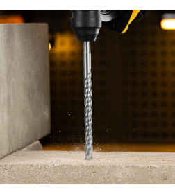 Бур по бетону цельная крестовая пластина 12x215 мм SDS PLUS Denzel