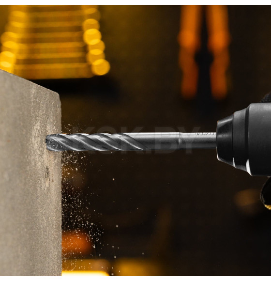 Бур по бетону цельная крестовая пластина 12x165 мм SDS PLUS Denzel (705315) 