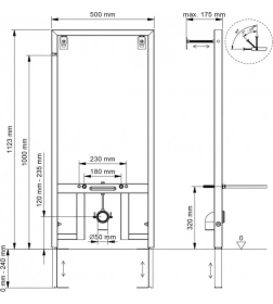 Рама для скрытого монтажа биде Vizam EX-893-002