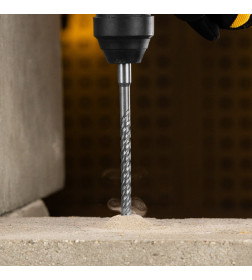 Бур по бетону цельная крестовая пластина 10x265 мм SDS PLUS Denzel