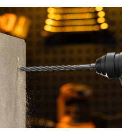 Бур по бетону цельная крестовая пластина 10x215 мм SDS PLUS Denzel