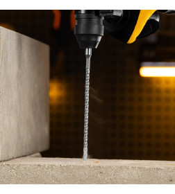 Бур по бетону цельная крестовая пластина 6x265 мм SDS PLUS Denzel