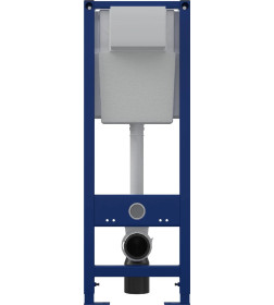 Комплект BERGES AT-043336: инсталляция АТОМ 410 кнопка чёрная Soft Touch, унитаз FLOE S Rimless 51 см, сидение Floe S Slim SO