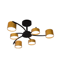 Светильник F60134/6 черный/золото