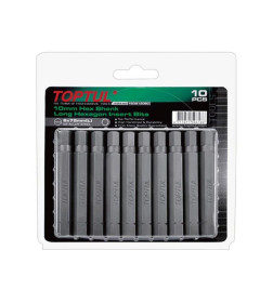 Насадка шестигранник 8мм удлиненн. 75mm 10шт блистер TOPTUL