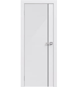 Дверное полотно "Line" 8 ,2000х800х38мм,Белый,черный молдинг