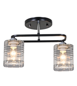 Светильник НПБ 02-2х60-101 70209/2 черный/хром