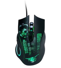 Мышь проводная Qumo  Gremlin M37, проводная, оптическая, 6 кноп., подсв. 4 цв., 1200/1600/2400/3200 dpi, программируемая