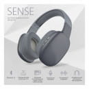 Гарнитура QUMO Sense ВТ 0080 (grey), MicroSD, AUX, накладная, Bluetooth 5.0, 360 мА-ч, до 10 часов работы, пластик+экокожа. (Q43214) 