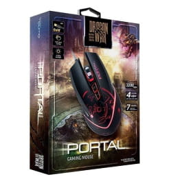 Мышь проводная Qumo  Portal M39, проводная, оптическая, 7 кноп., подсв. 4 цв., 1200/1600/2400/3200  dpi, программируемая