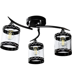 Светильник НПБ 02-3х60-101 6268/3 черный/хром