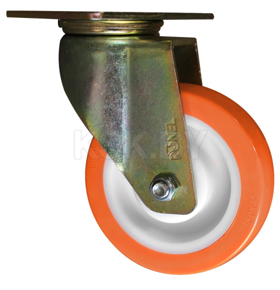 Поворотная колесная опора, большегрузная, полиуретан, обод-нейлон Ronel RN01 NPU 200 (RN01 NPU 200) 