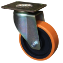 Поворотная колесная опора, большегрузная, полиуретан, обод-чугун Ronel RN01 CPU 200  (RN01 CPU 200) 