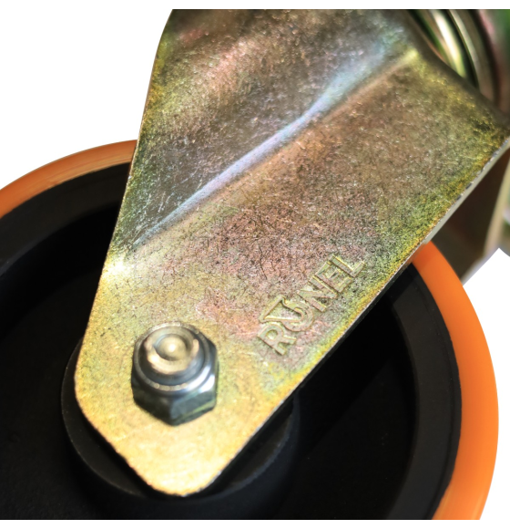 Поворотная колесная опора, большегрузная, полиуретан, обод-чугун Ronel RN01 CPU 200  (RN01 CPU 200) 