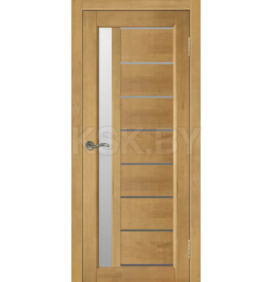Дверное полотно Вега 9 ЧО Светлый орех 2000х900х40мм (массив сосны)