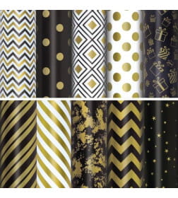 Бумага упаковочная 70*100см, 105г/м2 Золотая сказка 591912 микс