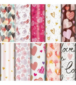 Бумага упаковочная 70*100см, 105г/м2 Золотая сказка 591916 микс