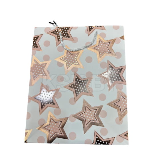 Пакет подарочный 26*32*10 см микс М