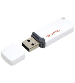 Флеш карта QUMO 16GB USB 2.0 Optiva 02 White, белый корпус (QM16GUD-OP2-white) белая картонная упаковка