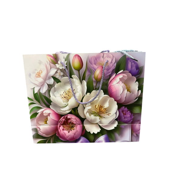 Пакет подарочный 32*26*11 см микс