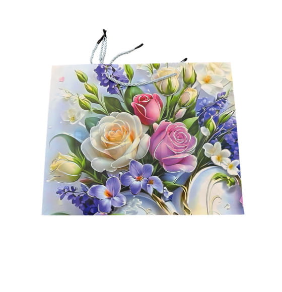 Пакет подарочный 32*26*11 см микс