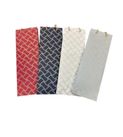 Пакет подарочный для вина 12*35*9 см микс