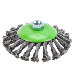 Щетка для УШМ 125мм. М14, (тарелка) витая проволока Matrix