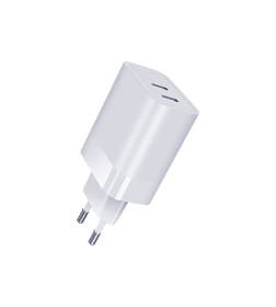 Блок питания Qumo Energy PD 35W (Charger 0074), два порта: Type-C PD + Type-C PD, цвет белый