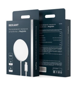 Беспроводное зарядное устройство Fast charge, Qi 15Вт, серебро REXANT