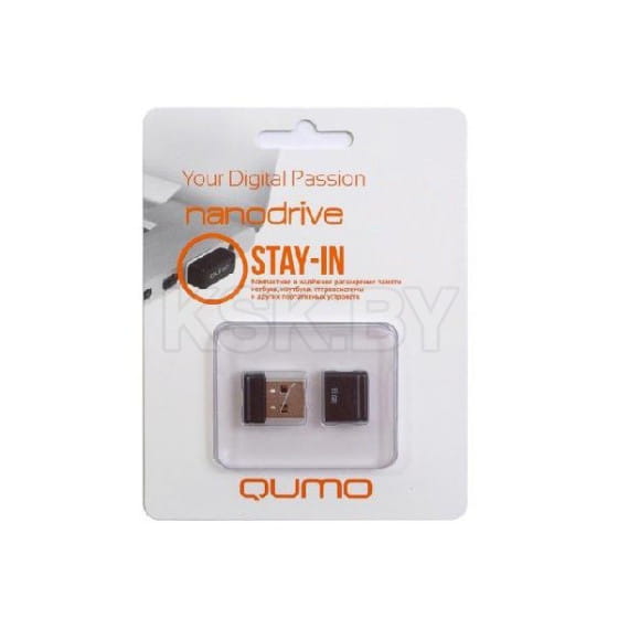 Флеш карта QUMO 32GB USB 2.0 Nano Black, цвет корпуса  черный (QM32GUD-NANO-B) (Q18332) 