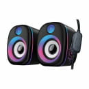 Колонки 2.0 PEARL AS010, 6 ВТ, объемное звучание, RGB подсветка, USB+Jack 3,5мм. (Black) (Q39644) 