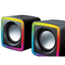 Колонки 2.0 Qumo GLOW AS014, 10 ВТ, объемное звучание, RGB подсветка, USB+Jack 3,5мм (Q52649) 